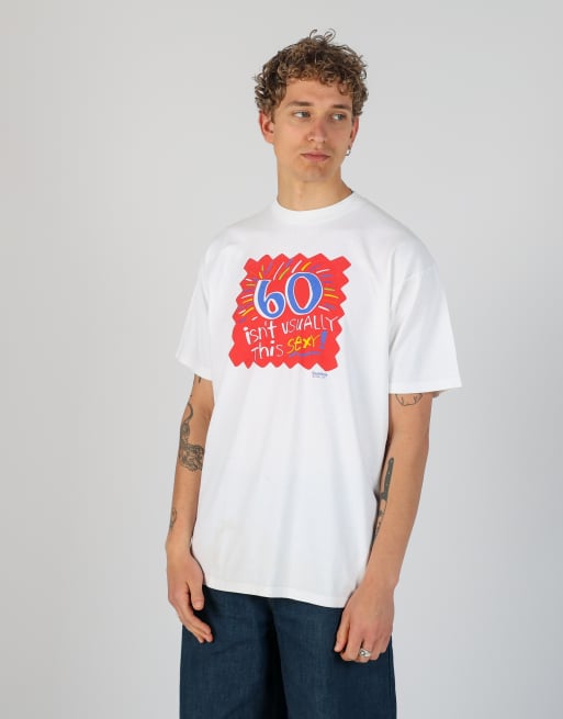 Vintage 60 isn't usually This Sexy! xl t-shirt in white, 2 of 4