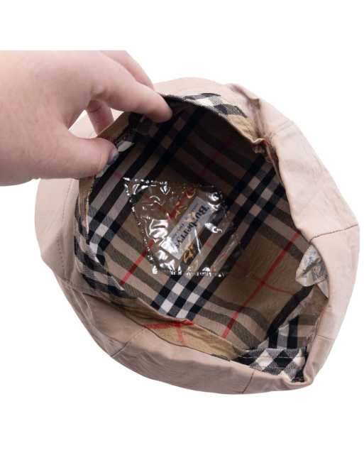 Vintage 80s Burberry Flat Cap Hat, 4 of 7