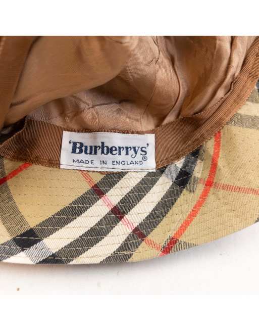 Vintage 80s Burberry Nova Check Bucket Hat, 4 of 4