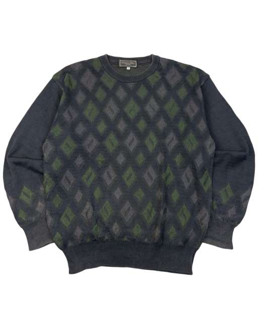 Vintage 80s Dior Monsieur Pattern Jumper Size XS, 1 of 6
