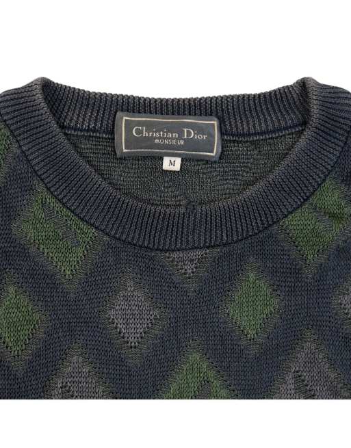 Vintage 80s Dior Monsieur Pattern Jumper Size XS, 3 of 6