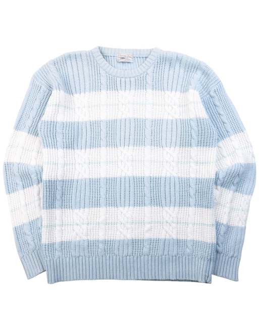 Vintage 80s Dior Striped Knit Jumper Size M