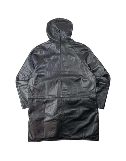 Vintage 80s Emporio Armani Zip Up Leather Jacket Size XL in Black