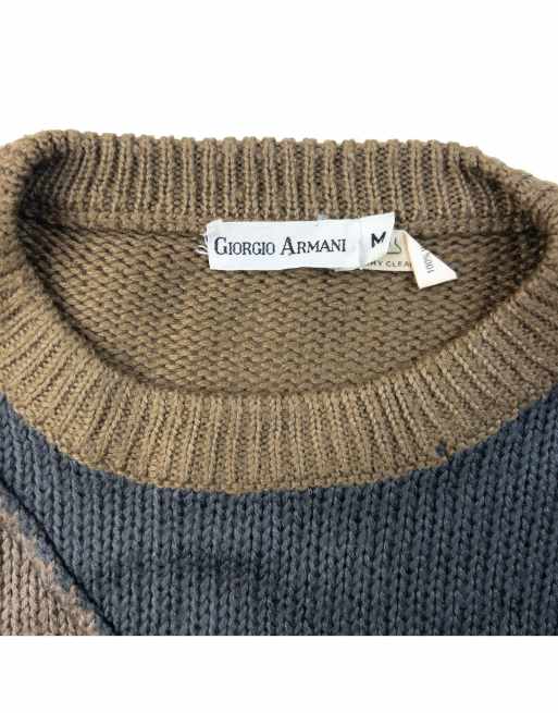 Vintage 80s Giorgio Armani Knitted Wool Jumper Size S | ASOS