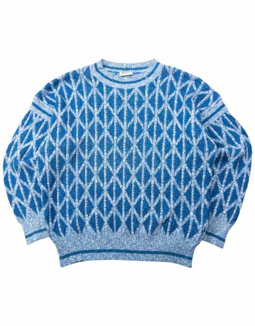 Vintage 80s Hugo Boss Pattern Knit Jumper Size L