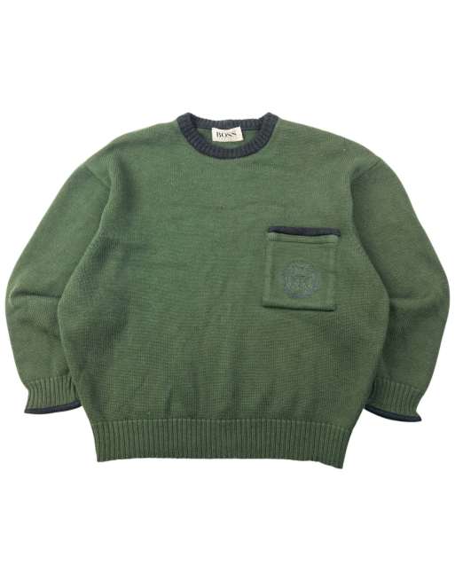 Vintage 80s Hugo Boss Wool Knit Jumper Size S