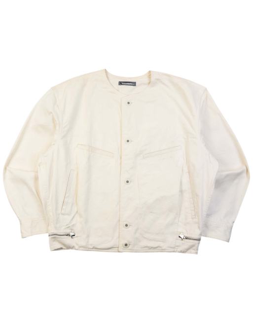 Vintage 80s Issey Miyake Button Up Jacket Size L in Cream, 1 of 7