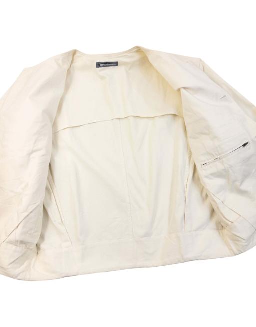 Vintage 80s Issey Miyake Button Up Jacket Size L in Cream, 4 of 7