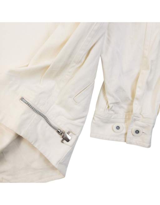 Vintage 80s Issey Miyake Button Up Jacket Size L in Cream, 5 of 7