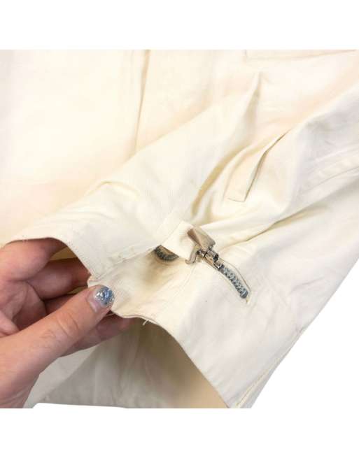 Vintage 80s Issey Miyake Button Up Jacket Size L in Cream, 6 of 7