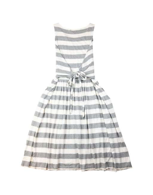 Vintage 80s Issey Miyake I.S. Striped Tie-Back Dress Size L, 2 of 4