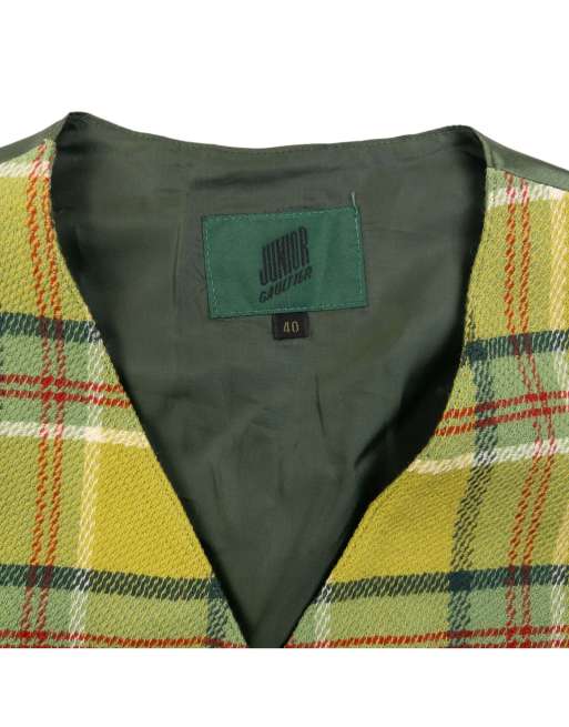 Vintage 80s Jean Paul Gaultier Checkered Waistcoat Size M, 4 of 4