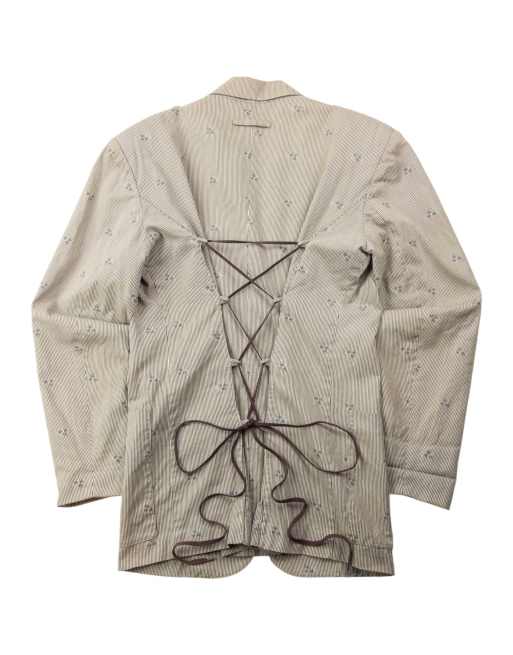 80s JEAN PAUL GAULTIER フルジップ ジャケット Y2K Vintage 80s Jean Paul Gaultier Pour Gibo Corset-Back Floral Blazer