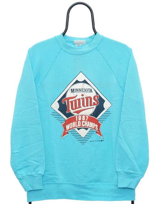 Vintage 80s MLB twins size S sweatshirt in blue