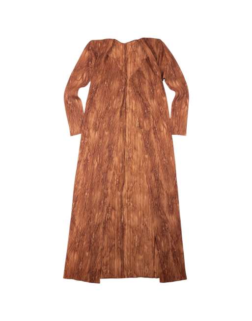 Vintage 80s Pleats Please By Issey Miyake Pleated Longline Wrap Cardigan Size S