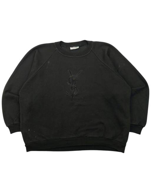 Vintage 80s YSL Yves Saint Laurent Embroidered Sweatshirt Size S, 1 of 4