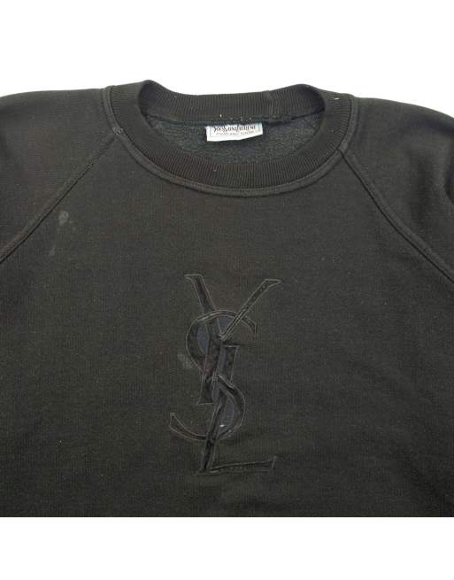 Vintage 80s YSL Yves Saint Laurent Embroidered Sweatshirt Size S, 3 of 4