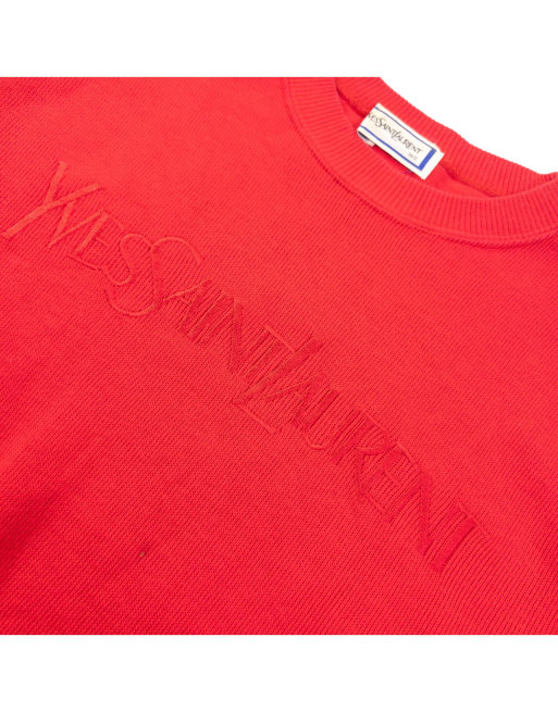 Vintage 80s YSL Yves Saint Laurent Embroidered Sweatshirt Size S, 4 of 4