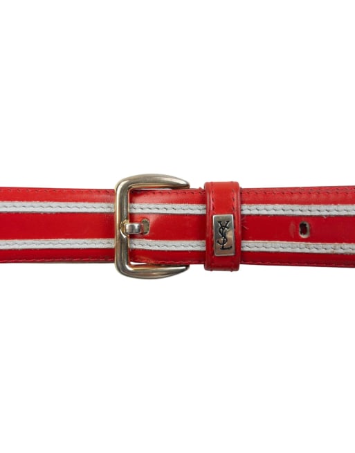 Vintage 80s YSL Yves Saint Laurent Leather Belt Size L | ASOS display picture 1