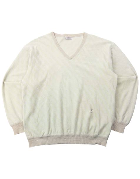Vintage 80s YSL Yves Saint Laurent Striped Jumper Size M - view 1