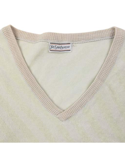 Vintage 80s YSL Yves Saint Laurent Striped Jumper Size M, 4 of 4