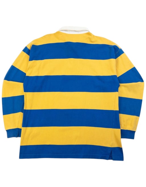 Vintage 80s YSL Yves Saint Laurent Striped Long Sleeve Rugby Polo Shirt Size S, 2 of 4