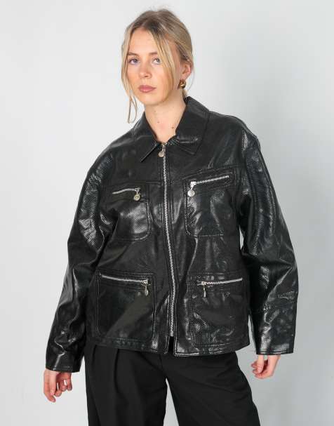Vintage 900 baci M leather jacket in black - view 1