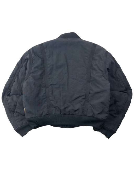 Vintage 90s Armani Jeans Ballistic Nylon Padded Bomber Jacket Size