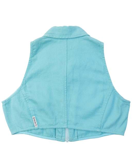 Vintage 90s Armani Jeans Zip Up Cropped Vest Top Size M, 2 of 6