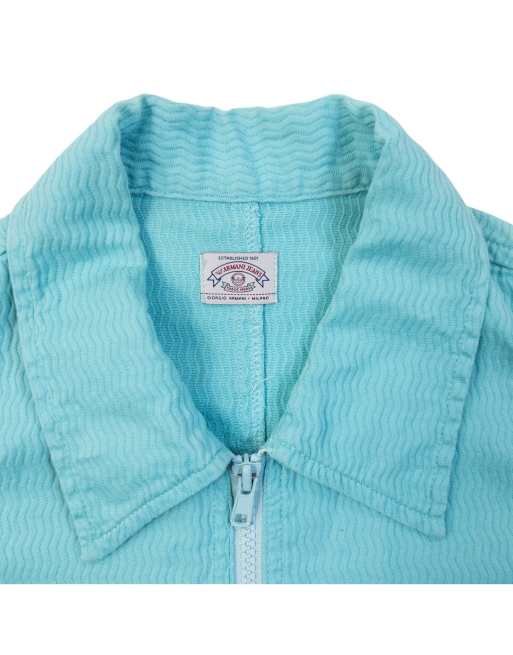 Vintage 90s Armani Jeans Zip Up Cropped Vest Top Size M, 3 of 6