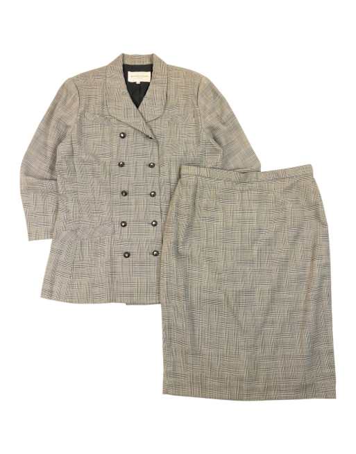 Vintage 90s Balenciaga Checkered Jacket & Skirt Suit Set Size L, 1 of 4