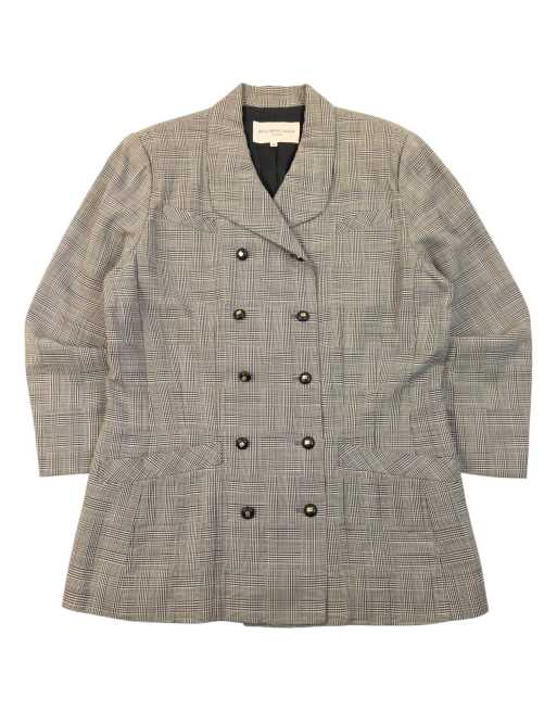 Vintage 90s Balenciaga Checkered Jacket & Skirt Suit Set Size L, 3 of 4