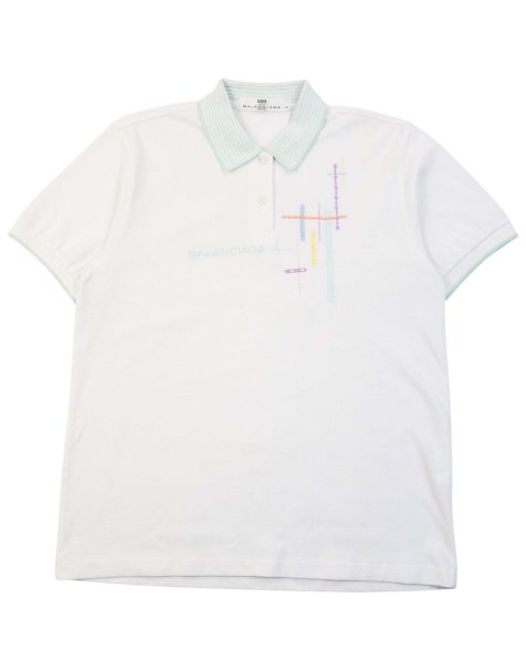 Vintage 90s Balenciaga Golf Embroidered Polo Shirt Size M - view 1