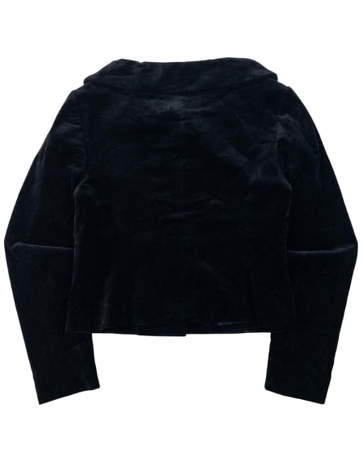 Vintage 90s Balenciaga La Mode Velvet Button Up Jacket Size M, 2 of 6