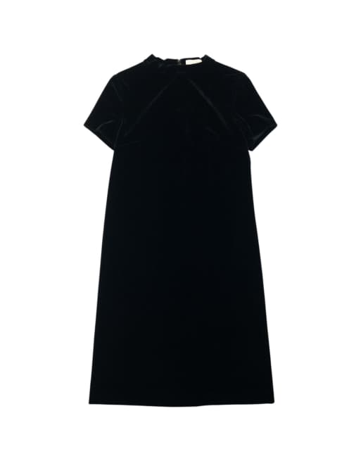 Vintage 90s Balenciaga La Mode Velvet Dress Size S, 1 of 4