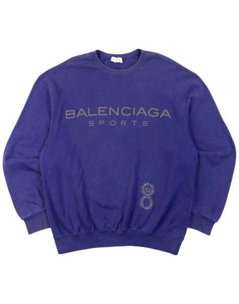 Vintage 90s Balenciaga Sports Graphic Sweatshirt Size M - view 1