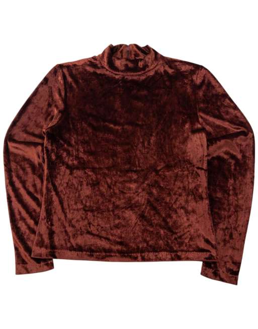 Vintage 90s Balenciaga Velour Long Sleeve Top Size S