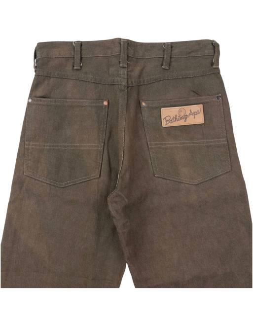 Vintage 90s Bape denim jeans size W27 in brown, 3 of 4