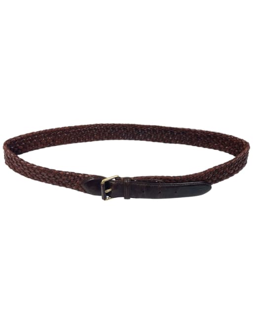 Vintage 90s Burberry Braided Leather Belt Size L, 3 of 7