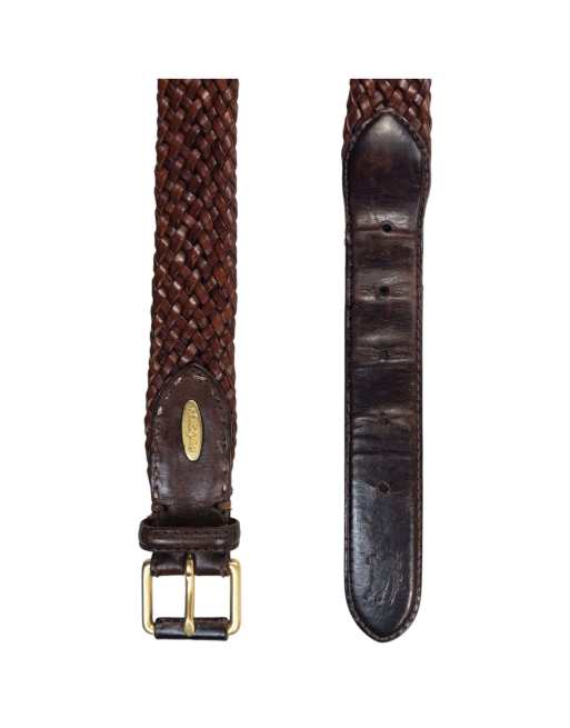 Vintage 90s Burberry Braided Leather Belt Size L, 6 of 7