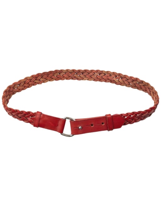 Vintage 90s Burberry Braided Leather Belt Size W28