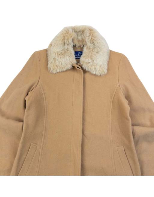 Vintage 90s Burberry Collar Longline Wool Jacket Size M, 3 of 4
