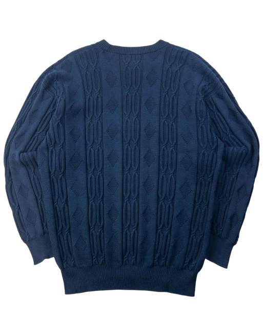 Vintage 90s Burberry Embroidered Knit Jumper Size M, 2 of 4