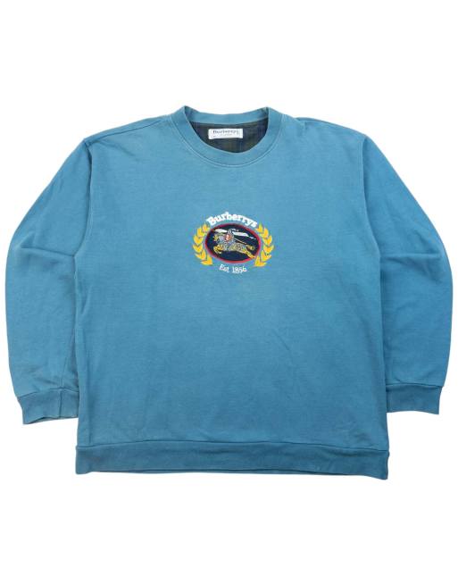 Vintage 90s Burberry Embroidered Sweatshirt Size M