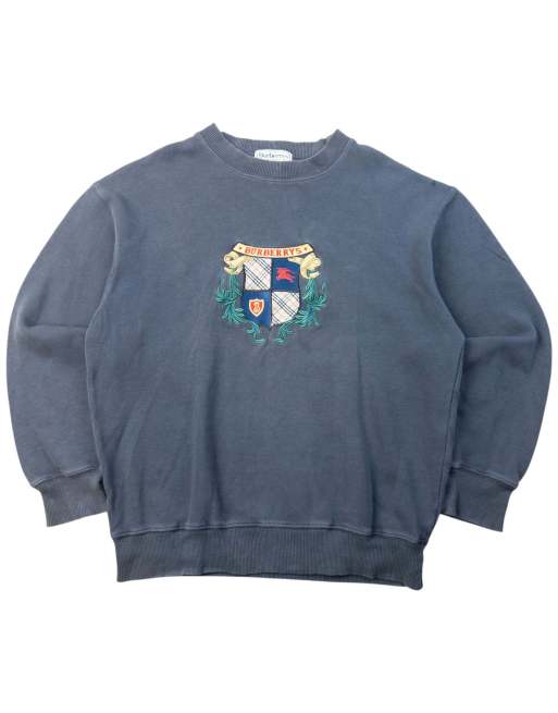 Vintage 90s Burberry Embroidered Sweatshirt Size XS