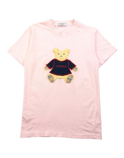 Vintage 90s Burberry Embroidered Teddy Bear T Shirt Size S - view 1