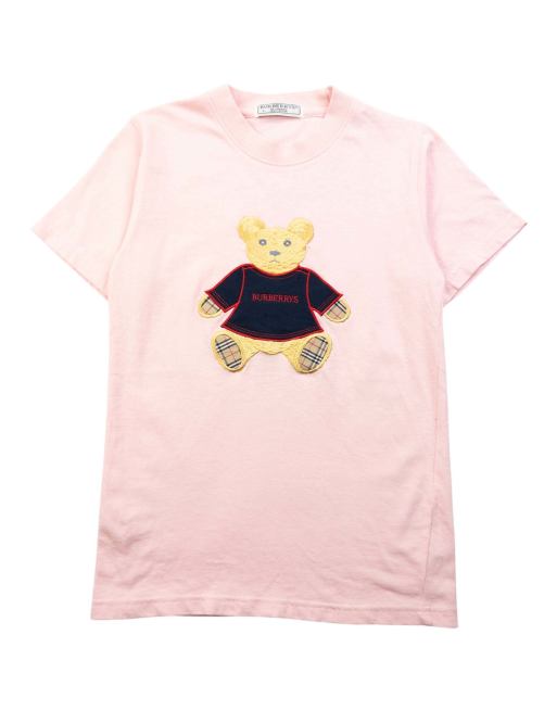 Vintage 90s Burberry Embroidered Teddy Bear T Shirt Size S, 1 of 4