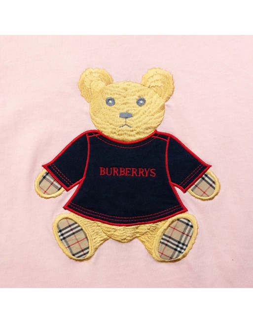 Vintage 90s Burberry Embroidered Teddy Bear T Shirt Size S, 2 of 4