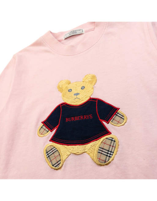 Vintage 90s Burberry Embroidered Teddy Bear T Shirt Size S, 4 of 4