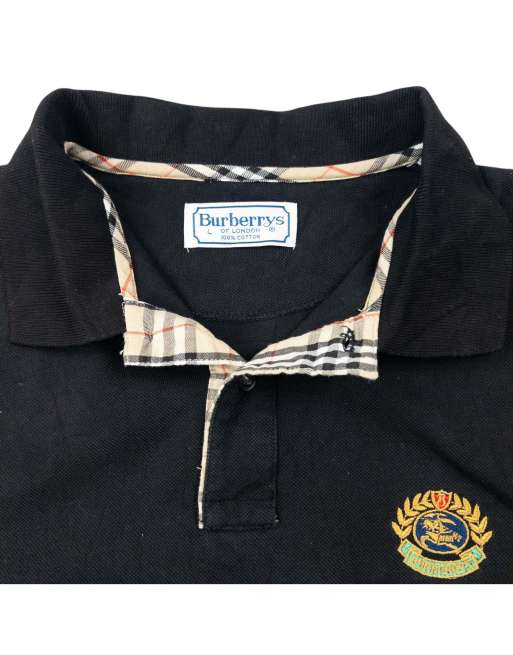 Vintage 90s Burberry Long Sleeve Polo Shirt Size S, 3 of 4